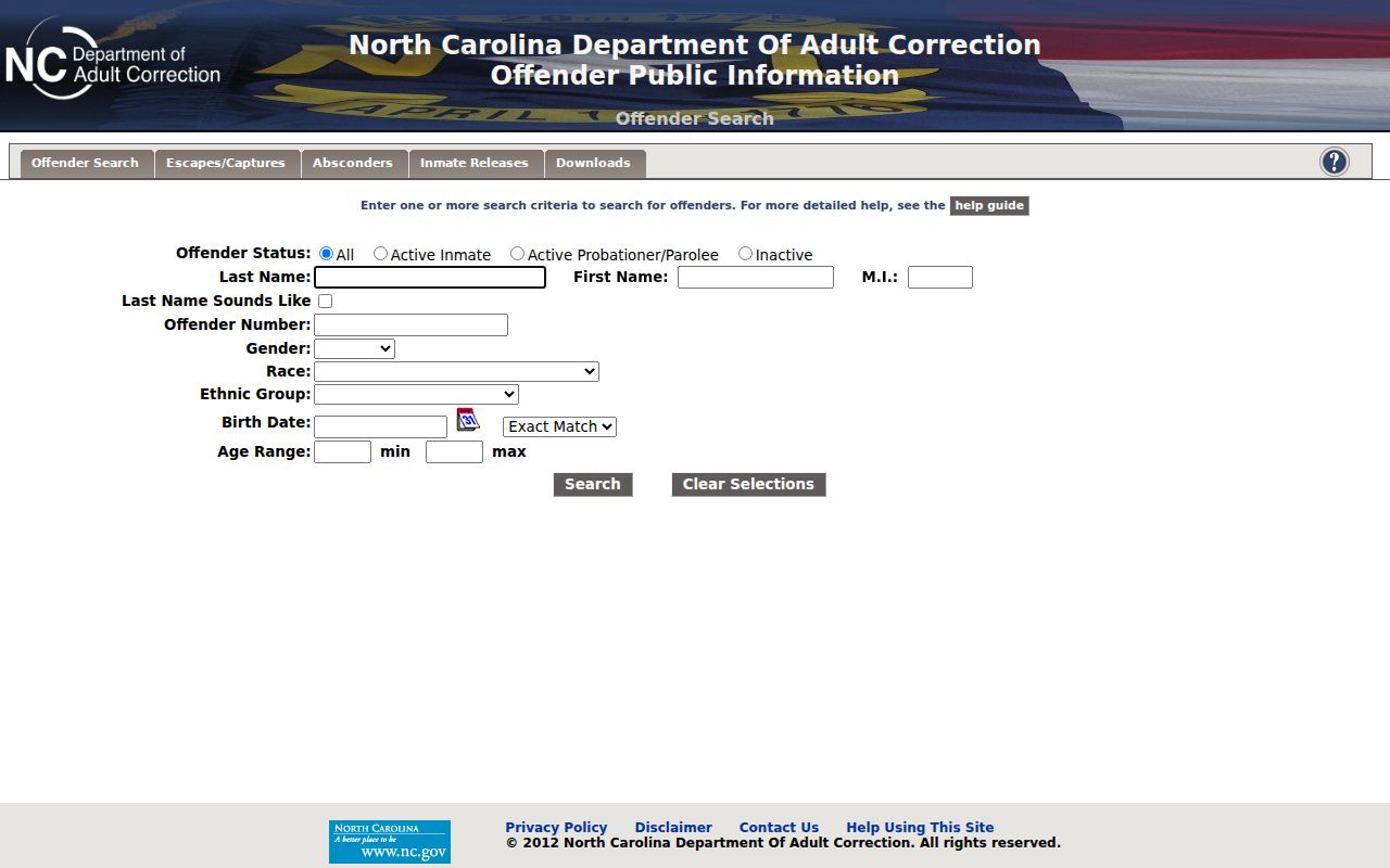 Huntersville people search in North Carolina offender records