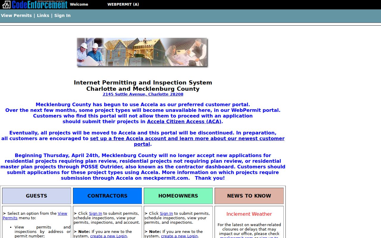Huntersville people search using WebPermit project records