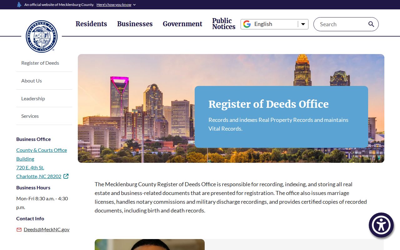 Huntersville people search through Mecklenburg recorded deeds