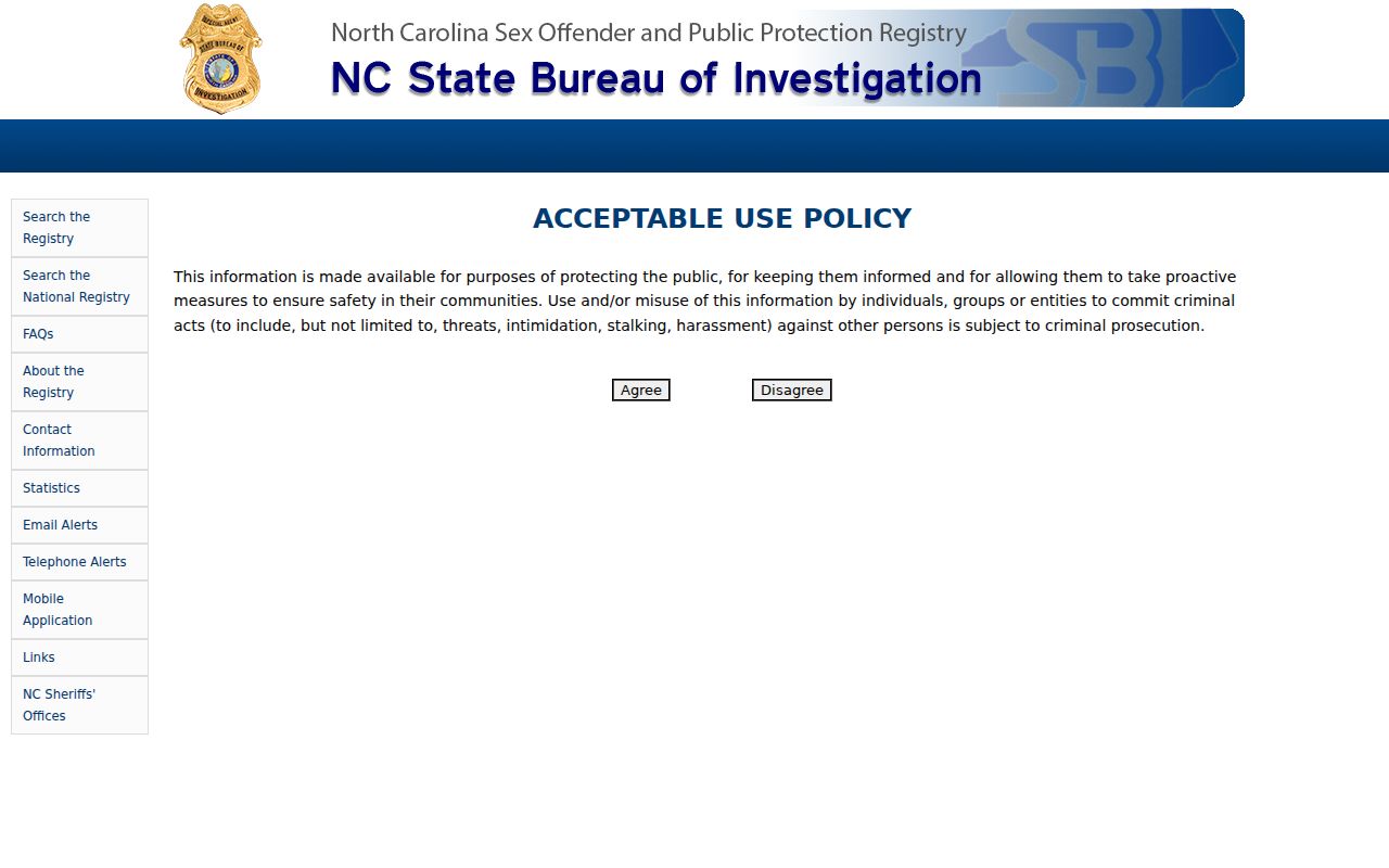 Huntersville people search using the SBI offender registry