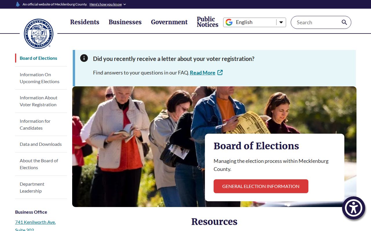 Huntersville voter records county elections services